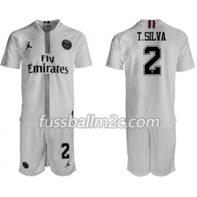 Fußballtrikots Paris Saint-Germain T.Silva 2 Jodan Weiß Kinder Ausweich Trikotsatz 2018-2019